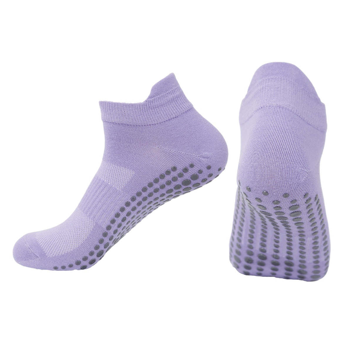 Women's dispensing solid color all-match socks non-slip breathable sports elastic mesh floor socks
