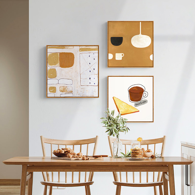 Japanese Style Log Style Nordic Art Restaurant Living Room Decorative Painting Dining Room Kitchen Mural Painting Art Abstract Brown