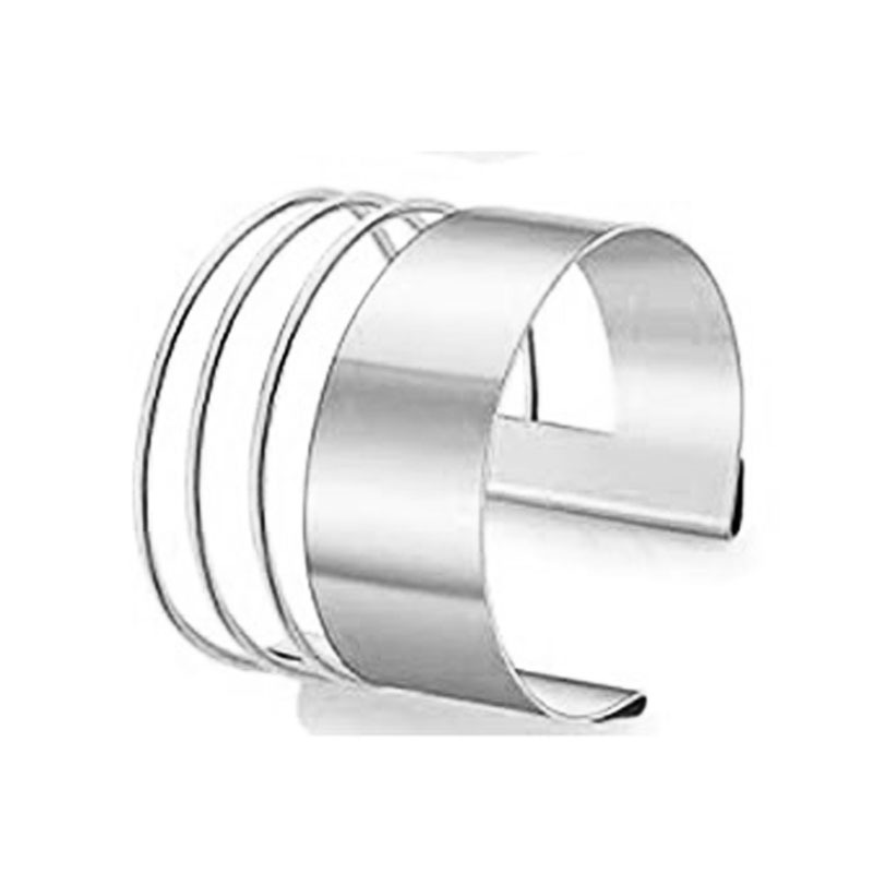 Picture of Cross-border Hot Selling European and American Kwa Hollow Metal Pattern Iron Open Bracelet Personalized Wire Punk Bracelet Set