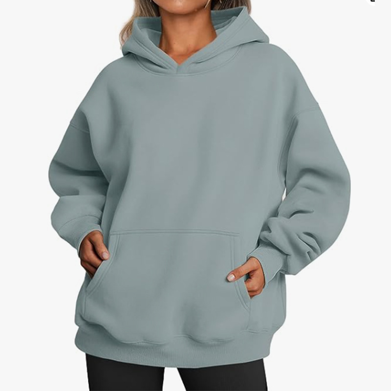 Picture of Amazon Europe and the United States cross-border foreign trade independent station 2023 new women's spring and autumn hooded sweater casual pocket jacket