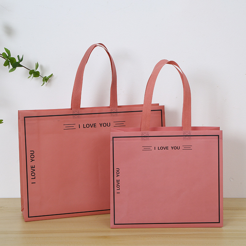 Ins Wind Tote Thickened Clothing Store Handbag Laminated Non-woven Fabric Custom Custom Logo Bag Women's Clothes