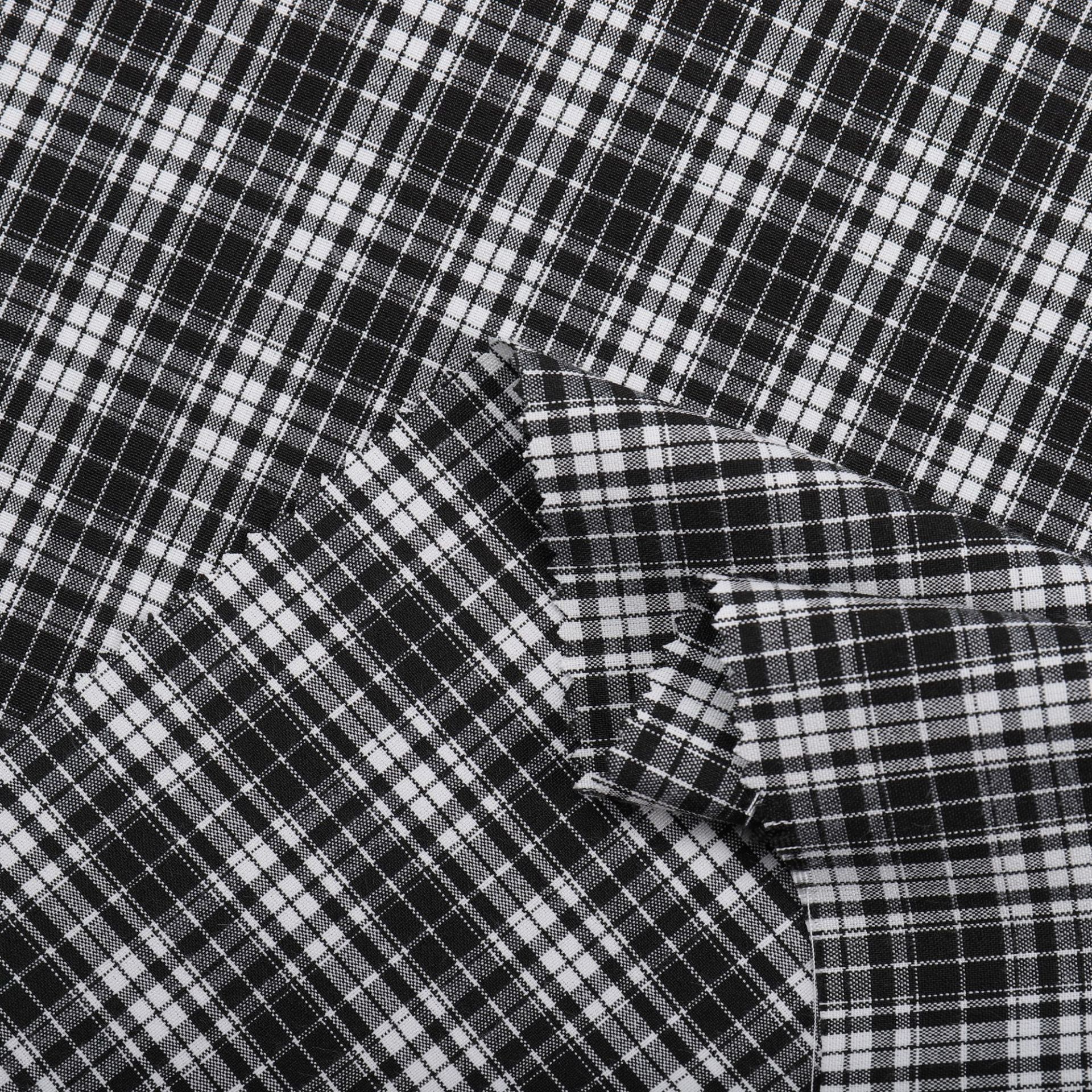 TR yarn-dyed plain double elastic black and white plaid bm wind casual pants material dress luggage shoes hat decorative fabric