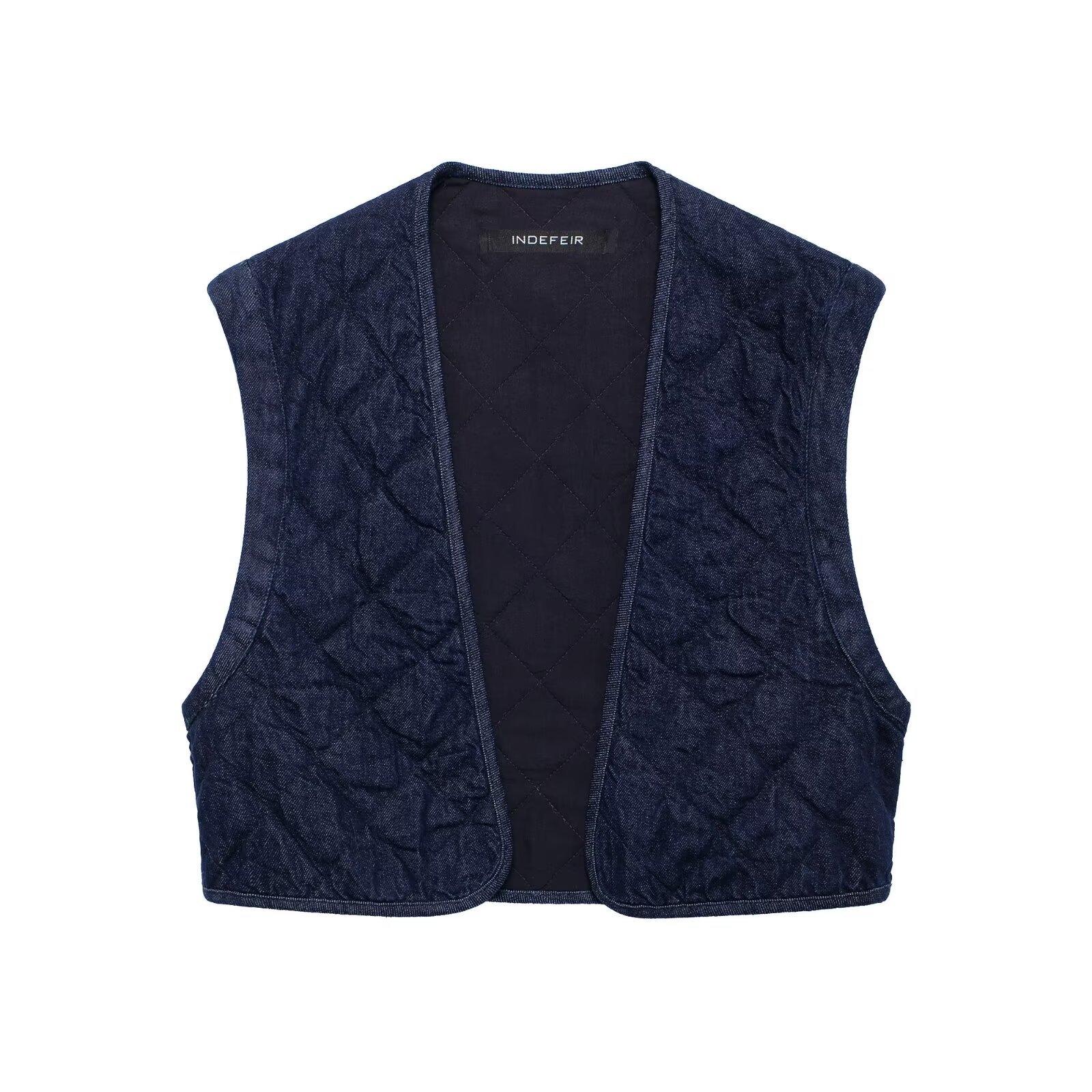Europe and the United States Amazon cross-border wholesale 2024 autumn new fashion trend personalized cotton Denim cotton-padded jacket vest