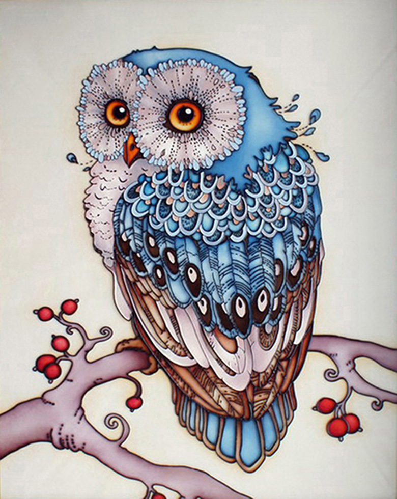 Picture of Diamond painting DIY cartoon owl 2.8mm complete diamond embroidery pointed top living room decoration manufacturer New