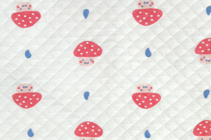 Picture of Original White Diamond Lattice Jacquard Air Layer Printed Baby Quilted Fabric Baby's Sleeping Bag Quilted Fabric
