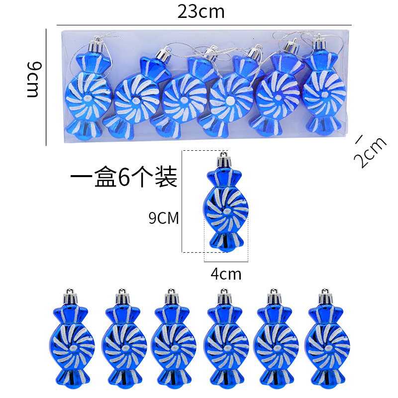 Picture of Cross-border wholesale new Christmas decoration candy Christmas tree decoration pendant Christmas ball painted Christmas gift
