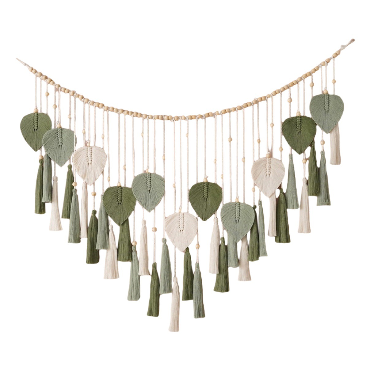 Foreign trade bohemian decorative hand-woven leaf tapestry children's room living room bedroom background wall tassel tapestry