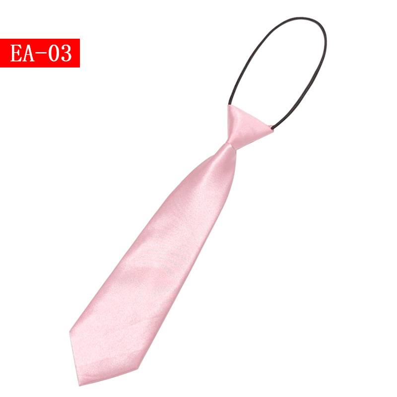 Picture of Children's solid color small tie boys and girls plain color short elastic belt baby children's children Primary School students Shengzhou manufacturers