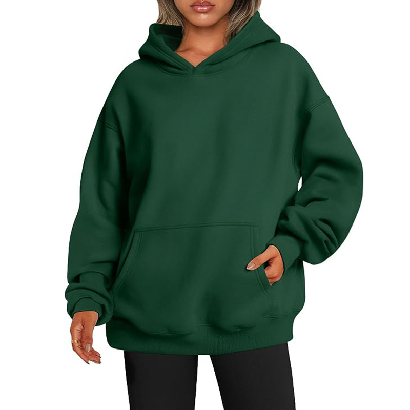 Picture of Amazon Europe and the United States cross-border foreign trade independent station 2023 new women's spring and autumn hooded sweater casual pocket jacket