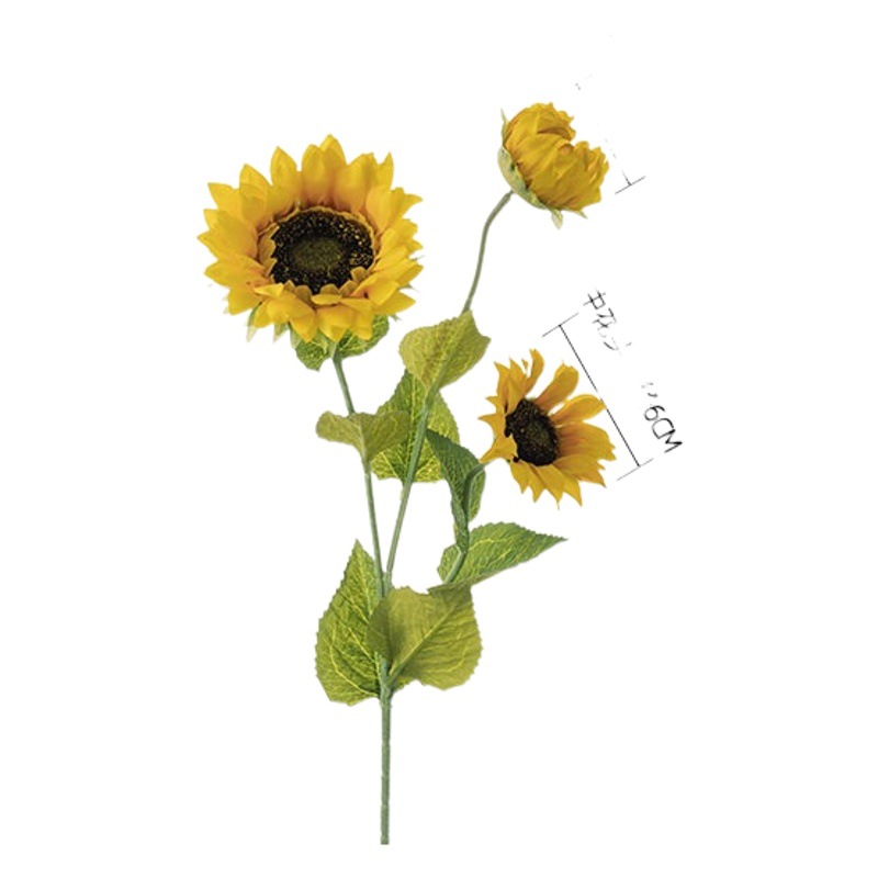 Sunflower Flower Artificial Flower Plant Bonsai Wedding Decoration Ins Style Artificial Home Rose Mw68111