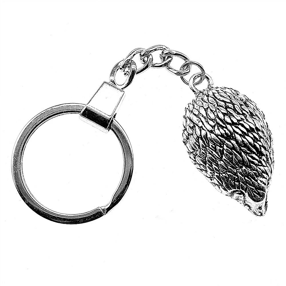 European and American fashion trend three-dimensional hedgehog alloy key chain bag pendant key ring small gift