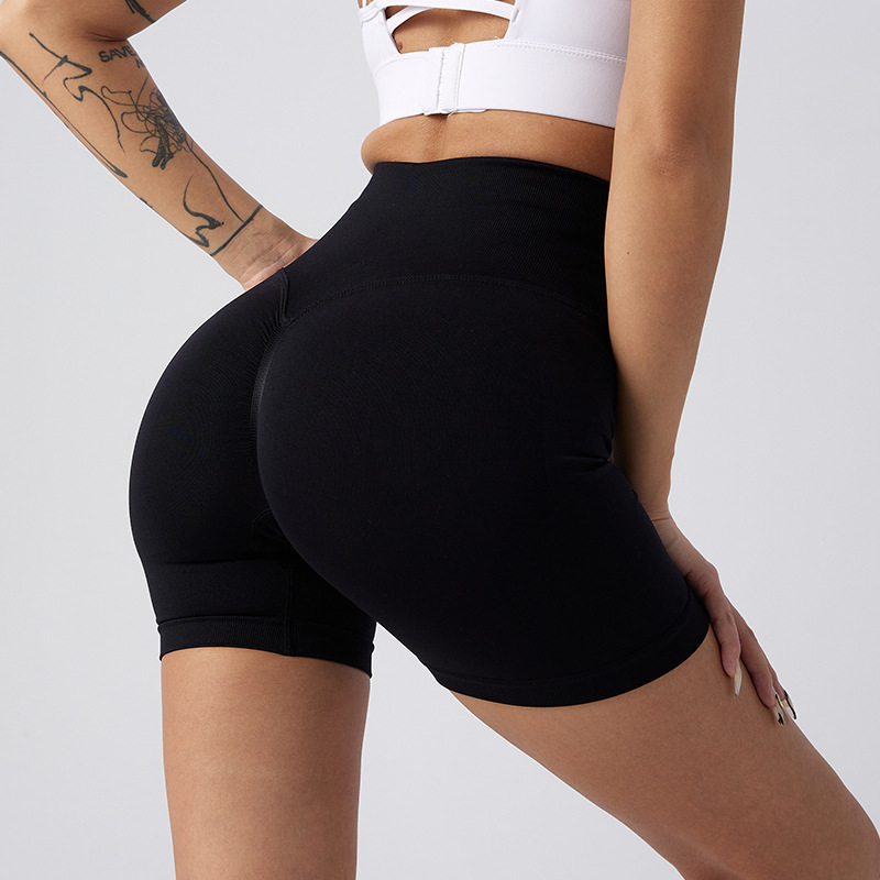 Picture of Summer New High-Waisted Butt-Lifting Fitness Pants for Women, Sports Tummy Control Cycling Leggings, Peach Butt Yoga Shorts