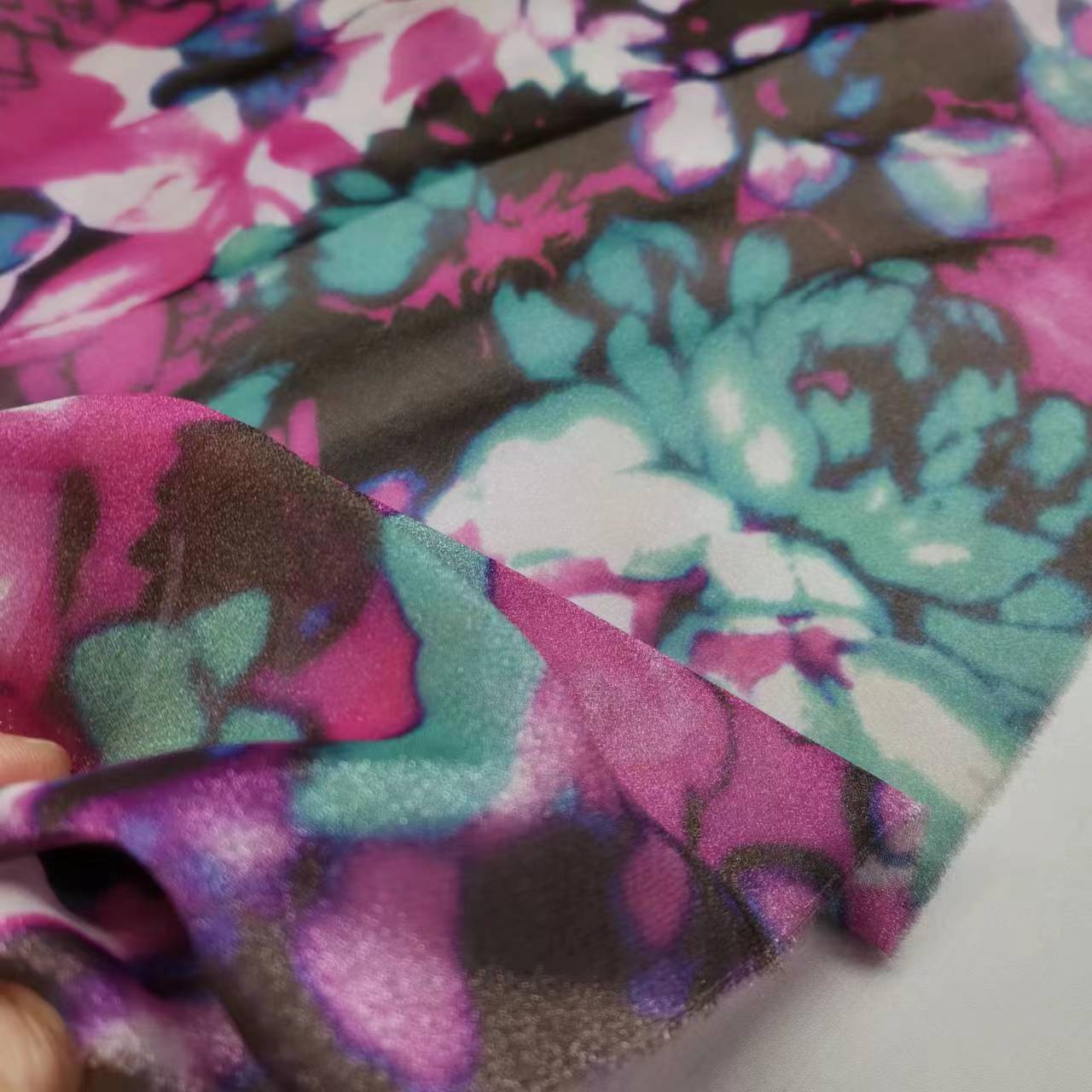 Clearance Diamond Chiffon Fabric Abstract Printed Jewelry Fabric