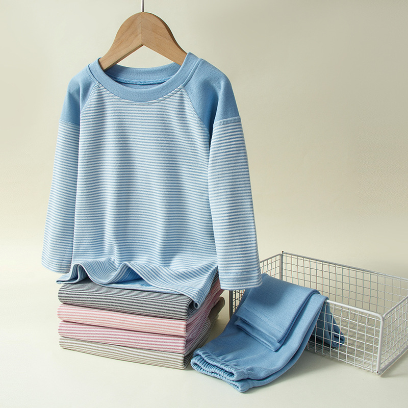 Picture of Down protein children's round neck bottoming autumn clothes long pants children's autumn and winter boys and girls baby thermal underwear suit