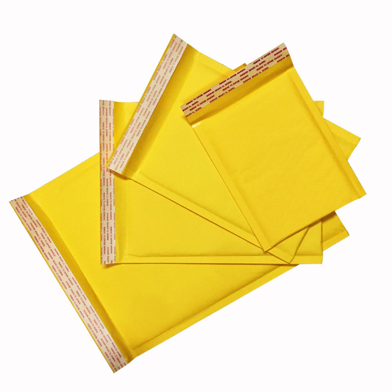 13*18+4 manufacturers yellow Kraft Paper Bubble Bag shockproof anti-pressure logistics express bag clothing envelope Bubble Bag