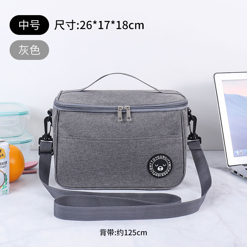 Picture of Lunch Box Handbag Square Insulation Bag Aluminum Foil Thickened Lunch Bag Large Capacity picnic bag for office workers and students with meals