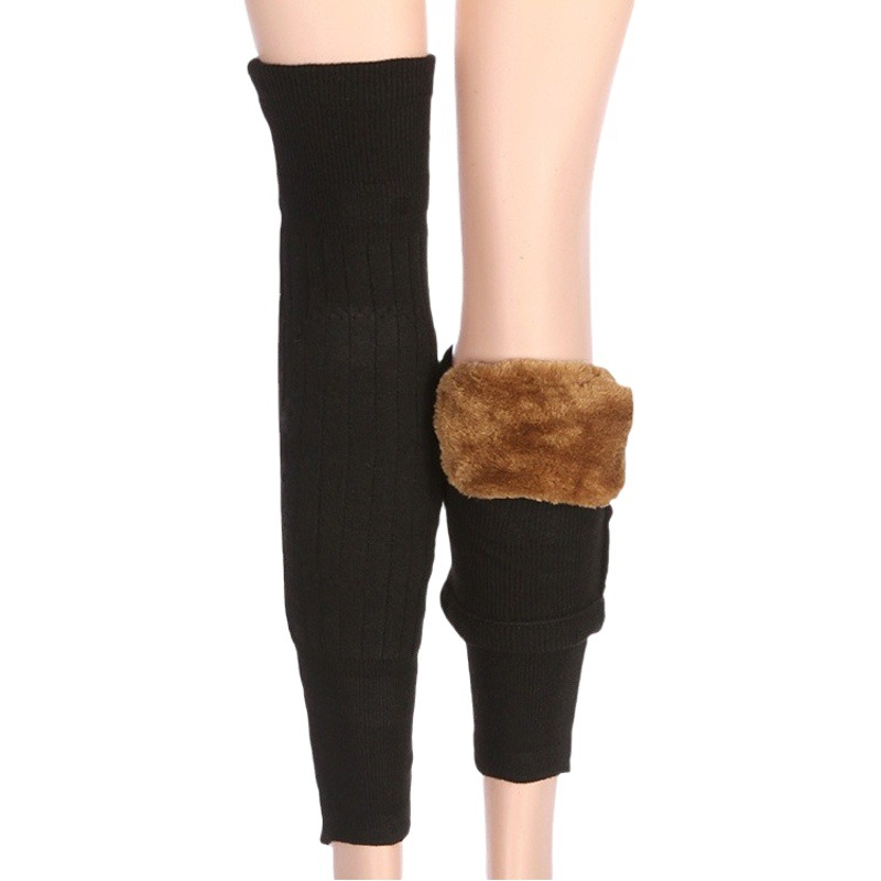 Knee Pads Autumn and Winter Thickened Warm Old People Old Cold Legs Men and Women Imitation Wool Knee Pads Leg Pads with Velvet Wind and Cold