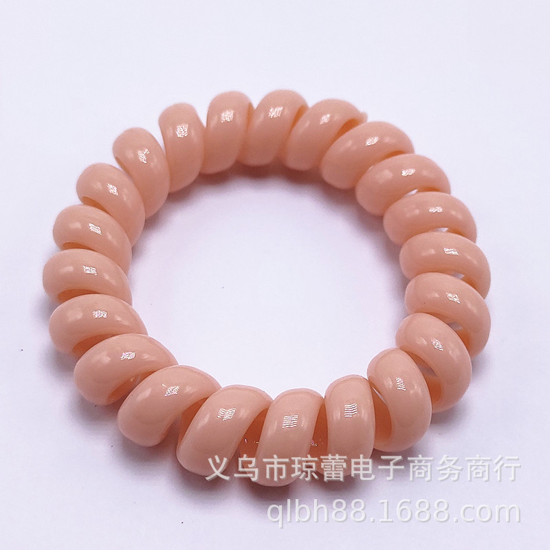 Picture of Candy Color Bold Bracelet Telephone Line Hair Ring Extra Large Rubber Band South Korea Headwear Hair Accessories Headband Spring Ring