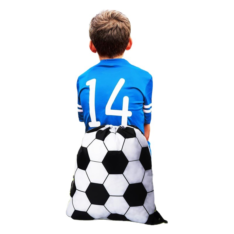 Football World Cup Backpack Drawstring Backpack Bag Portable Storage Bag Polyester Amazon Drawstring Bag Drawstring Pocket Ready in Stock
