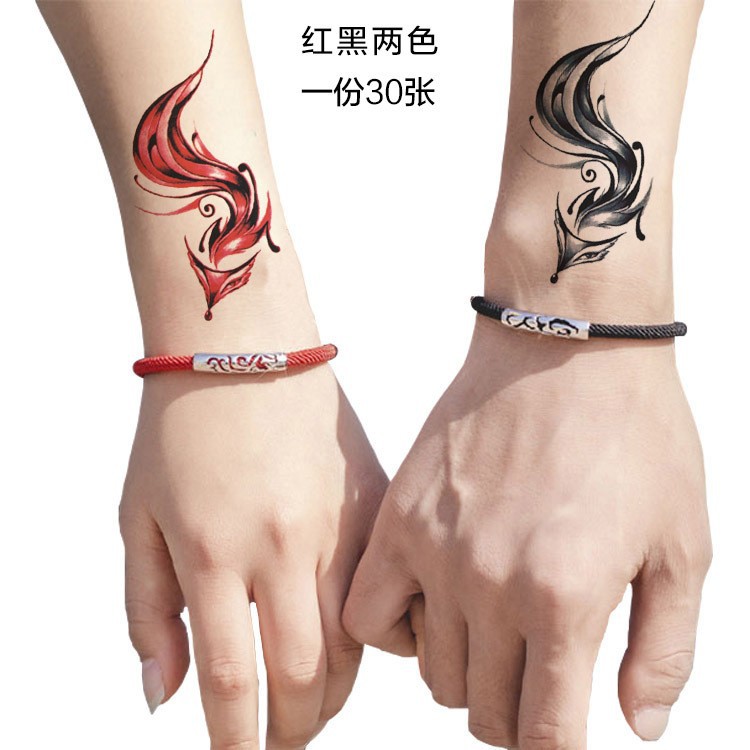 Picture of in stock Children's Tattoo Sticker Cute Cartoon Tattoo Sticker Hyuna Eyebrow Letter Waterproof Long-lasting Small Fresh Tattoo Sticker