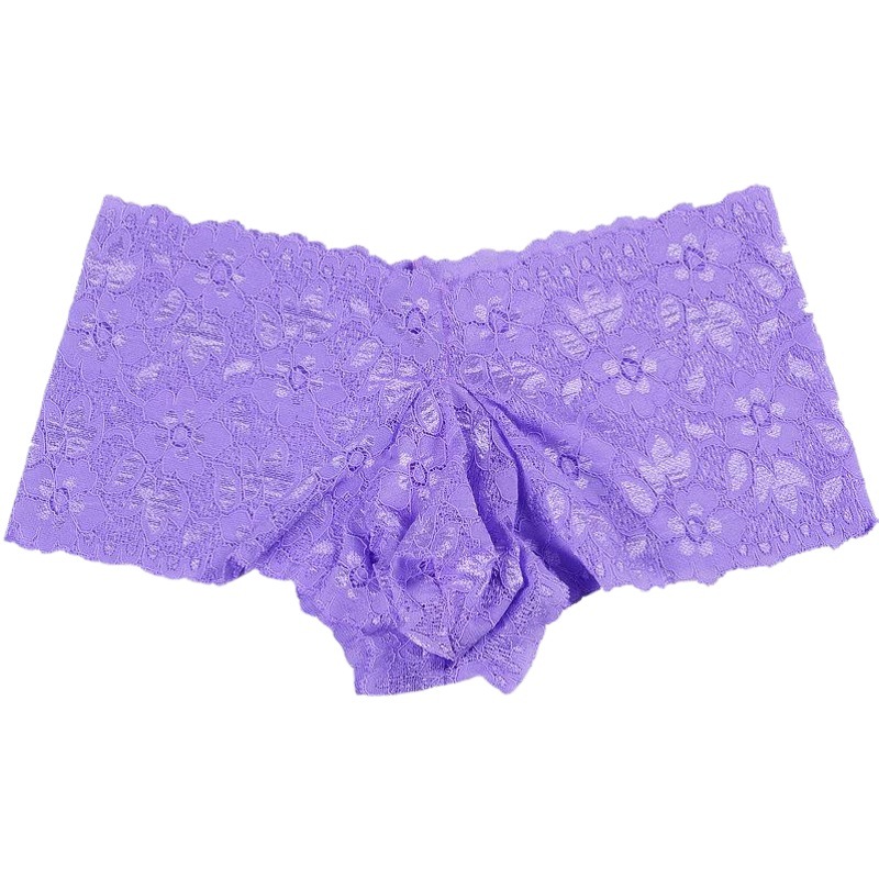 Qinghe Men's Lace Triangle Shorts Jj Set Sexy Breathable Men's Socks Pants Wrapped Eggs Large Size Sexy Underwear