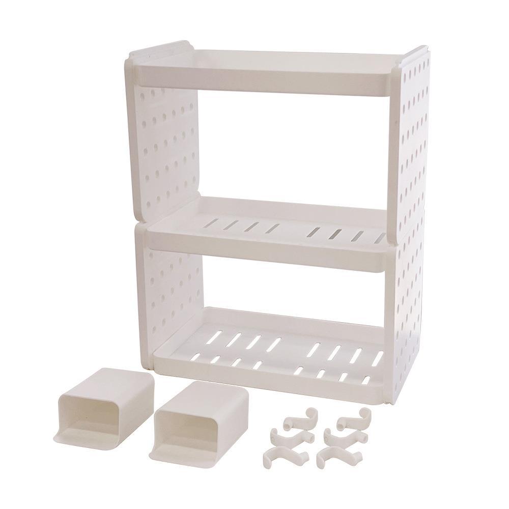 Picture of Tengyi Premium Desktop Double-Layer Storage Rack Non-Print Wind Cave Board Hook Pen Holder Office Storage Finishing Rack