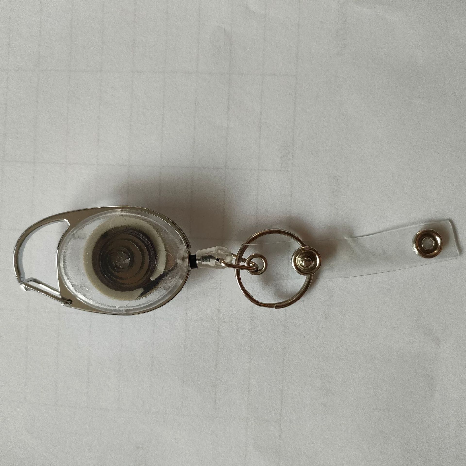 Picture of Oval Outdoor Solid Color Solid Color Easy Pull Buckle Easy Pull Retractable Buckle Wire Pull Cable ID Buckle Retractable Keychain