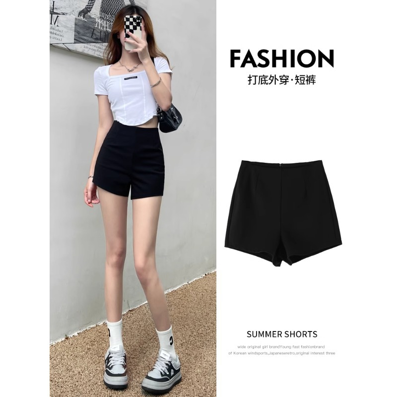 Underclothes missing shorts women's summer outer wear thin small anti-exposure bottoming safety pants universal versatile small black pants
