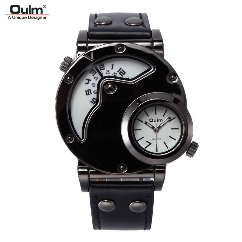 Authentic OULM brand men's watch eurum men's belt quartz watch trendy men's cool sports military watch men's a generation of hair