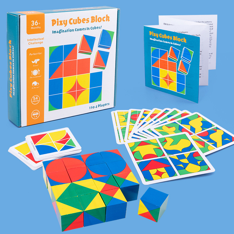 Picture of Figure Myson Wooden Children's Educational Early Education Cube Space Thinking Building Blocks Training Logic Imagination Toys