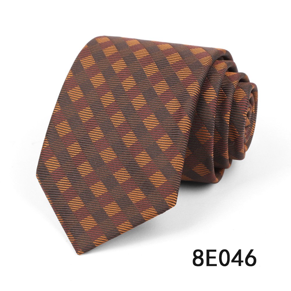 Picture of Men's Tie Business Casual Stripesd Tie 8cm Polyester Jacquard Embroider Print Tie Wholesale Formal Wear