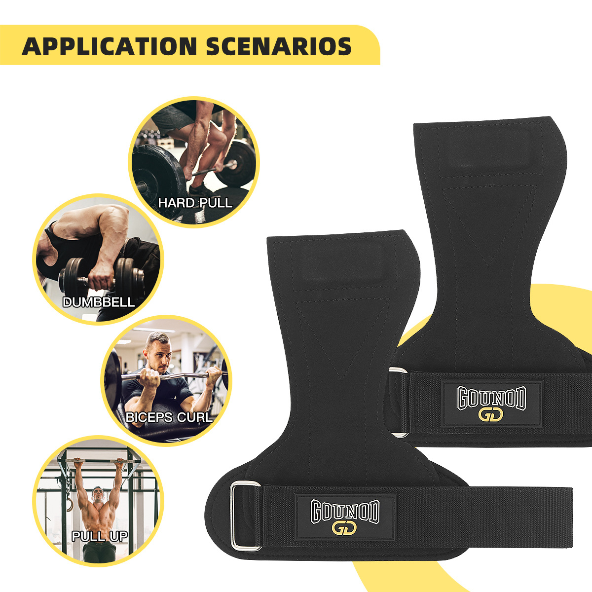 Microfiber Palm Protection Wear-resistant Non-slip Wrist Protection Equipment Fitness Weightlifting Booster with Hard Pull Pull-up Protector