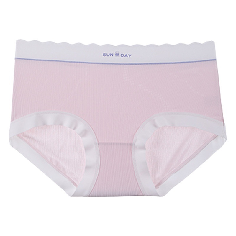 Large size underwear women's new fat mm200 kg summer thin Japanese seamless Ice Silk sexy middle waist cotton crotch antibacterial