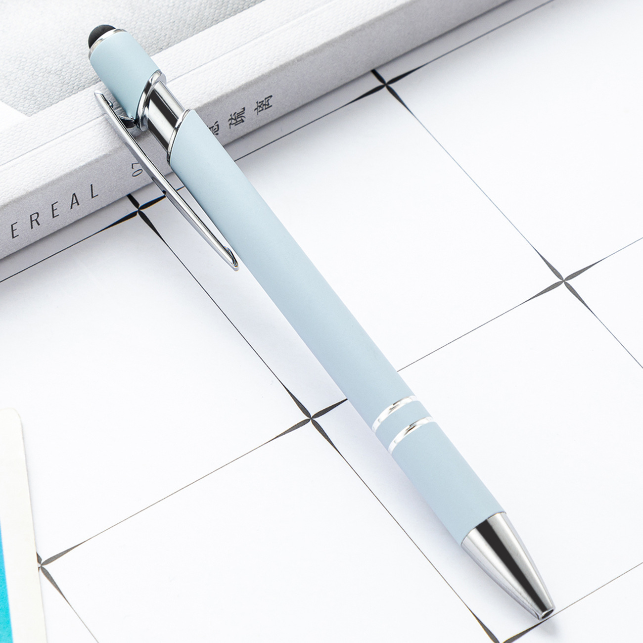 Picture of Spot wholesale touch screen capacitance Pen Press Metal Ballpoint Pen advertising pen printing logo creative beauty pen manufacturers