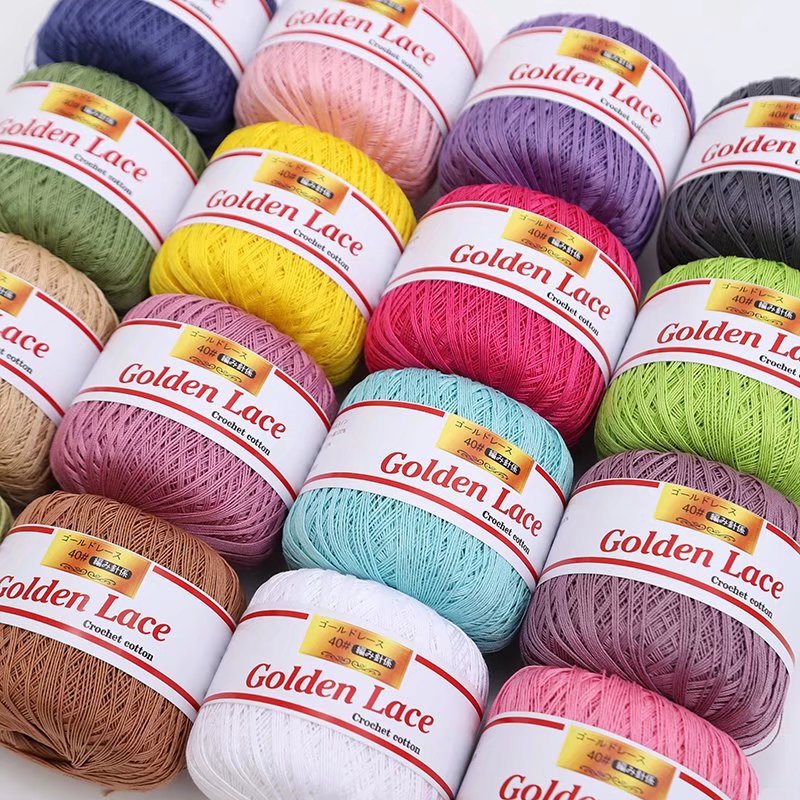 No. 40 lace thread hand-woven thread coaster shawl thread thin shaped clothing three-dimensional thread color bright