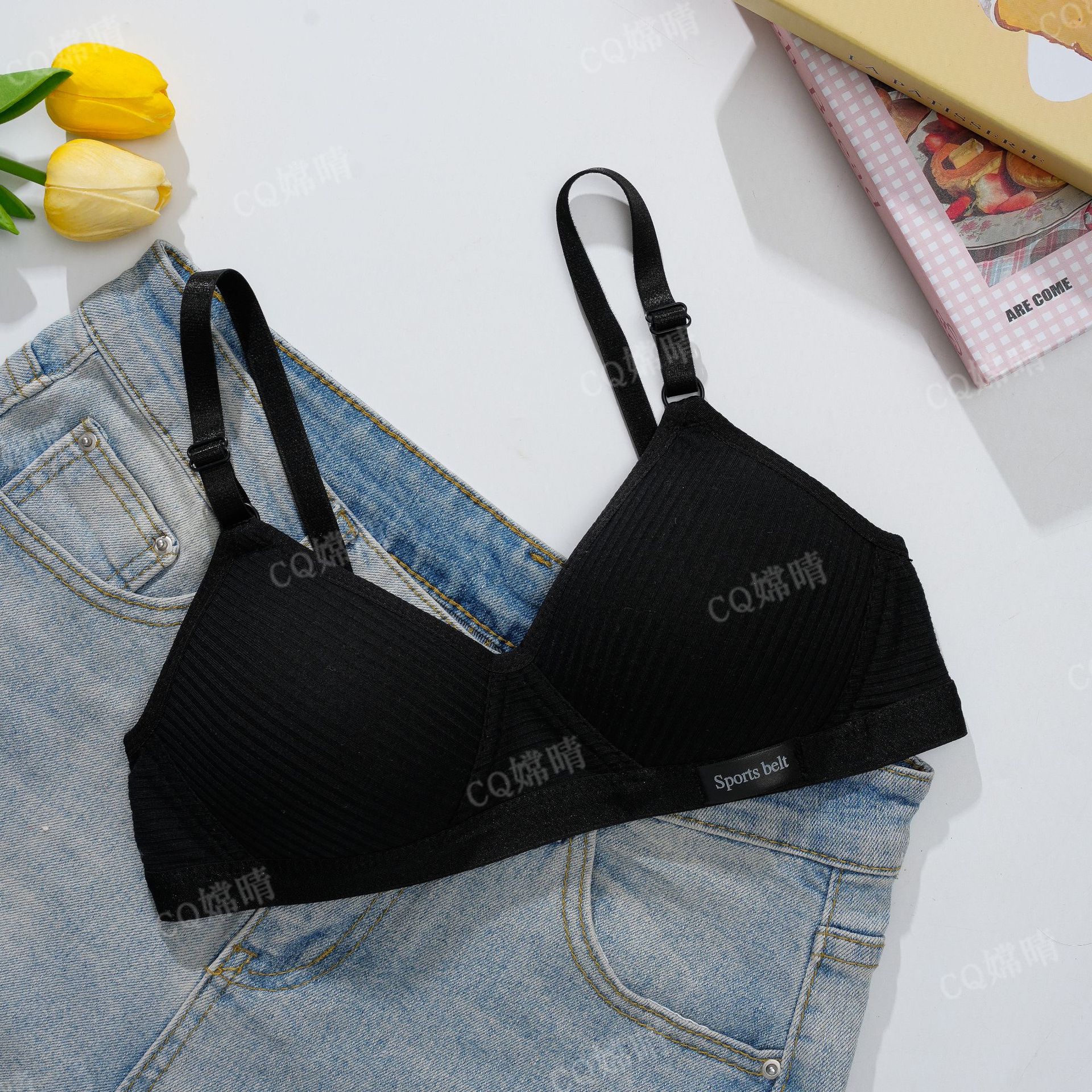 Picture of Cross-Border Southeast Asian Underwear Student Cotton Wire-Free Girl Amusement Park Thin Bra Simple Push-Up Bra