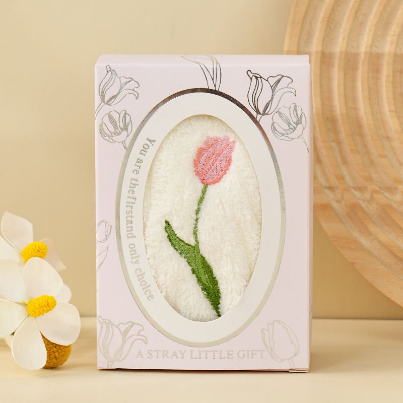 Picture of Souvenir Towels for Bridesmaids, Floral Embroidery, Baby Full-Month Gifts, Small Return Gifts, Women's Day Small Gift Designs