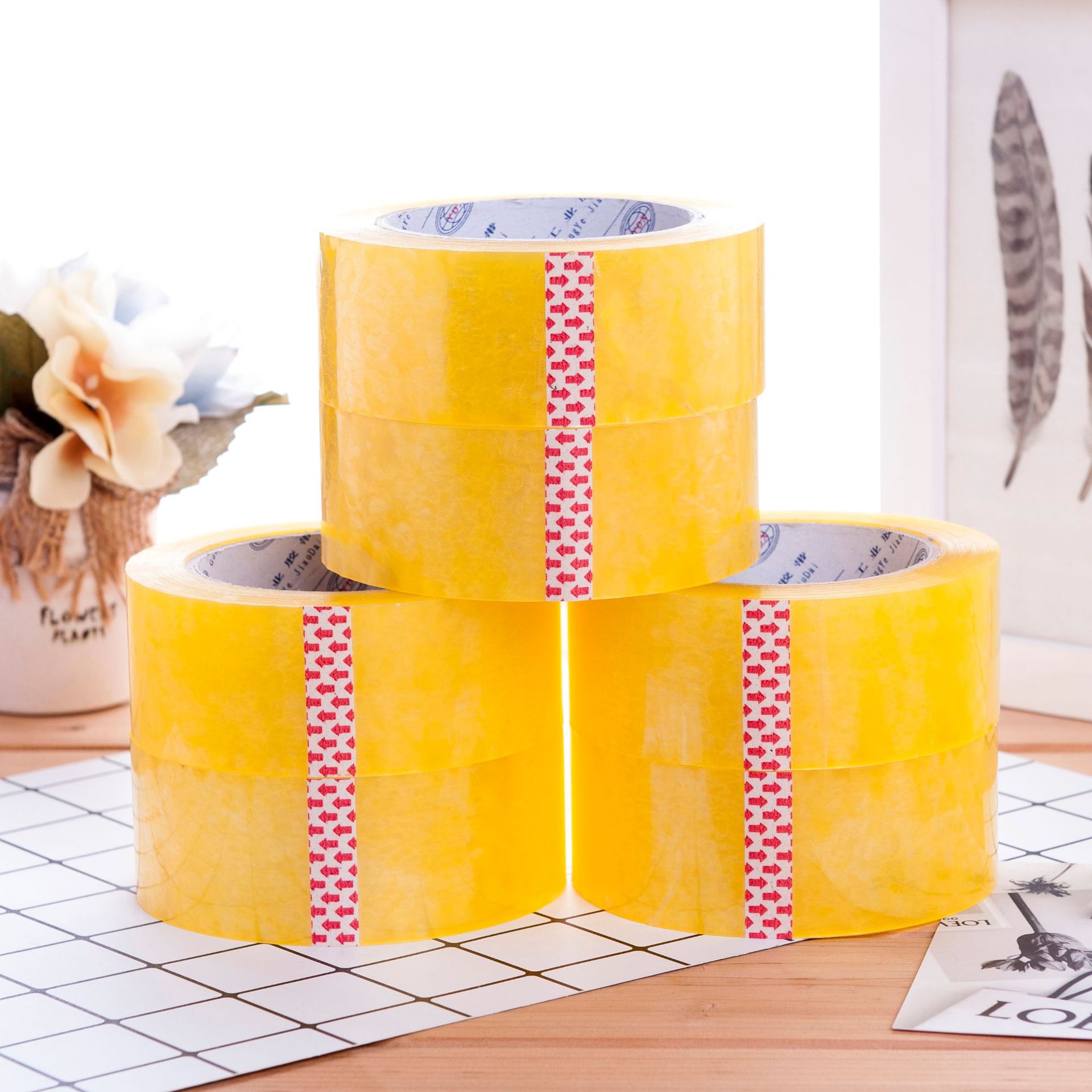 Picture of Kaidi transparent tape large roll thickened tape whole box wholesale packing sealing tape sealing tape wide tape paper