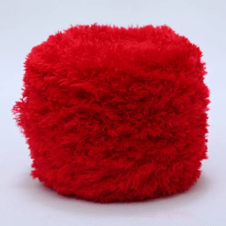 Picture of Crystal Coral Velvet Thick Thread Imitation Fur Scarf Hat Baby Baby Thread Hand-Knitted Wool Ball