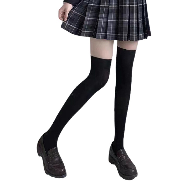 Over-the-knee socks milk white spring and summer stockings jk thin white stockings pressure thin legs high stockings thin beautiful thigh socks
