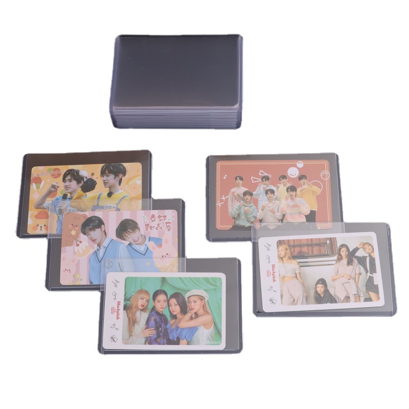 Picture of B8 Card Holder Double-Sided Transparent Hard Rubber Sleeve Photo Card Protection Hard Card Sleeve Idol Star Album 3inch