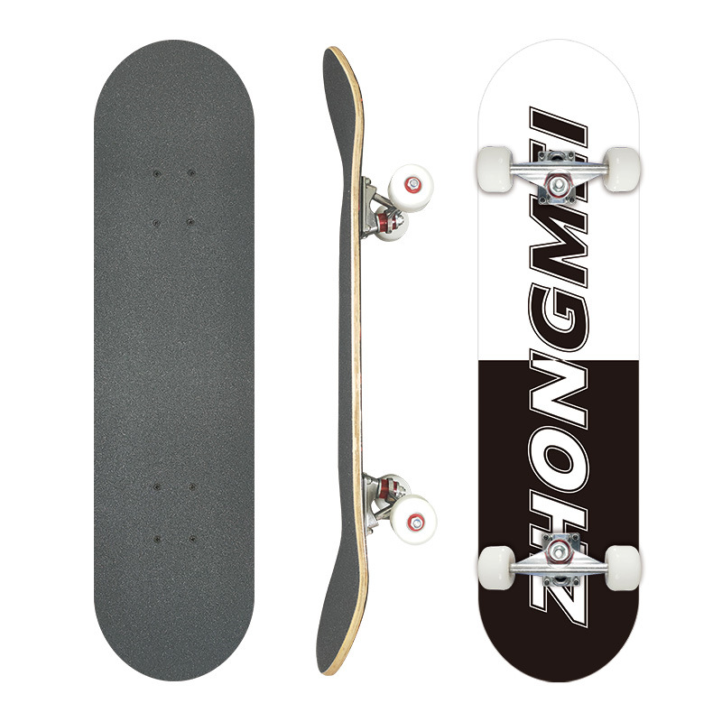 Picture of 31 inch skateboard professional adult street maple four-wheel beginner children double rocker concave skateboard