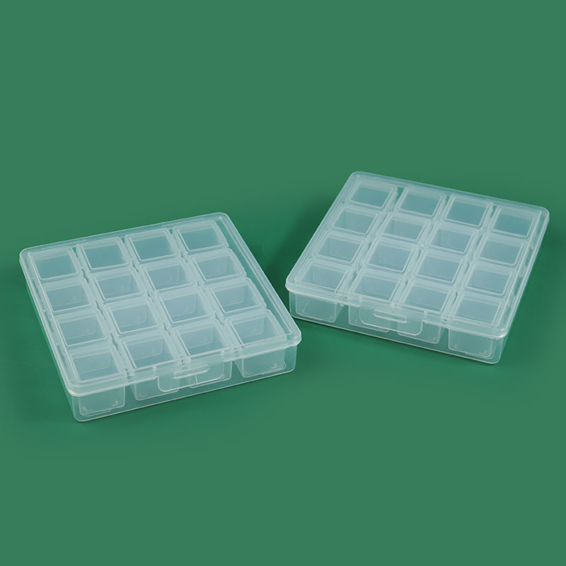 3.4 Independent Transparent Dustproof Jewelry Box Rice Bead Plastic Box Large Portable Multifunctional Jewelry Desktop Storage Box