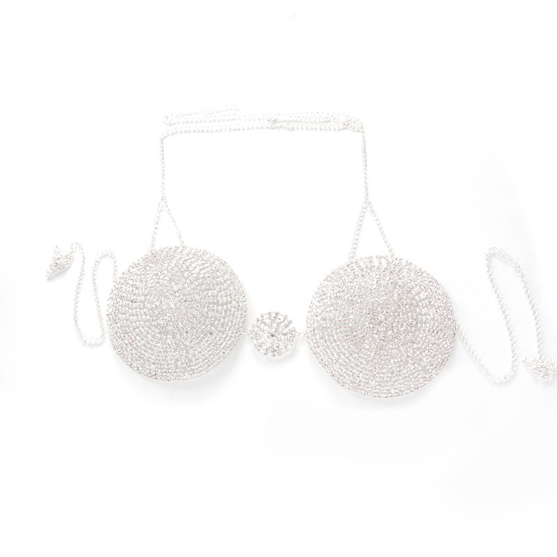 Picture of Europe and the United States cross-border hot full diamond bra nightclub party sexy exaggerated flash diamond bra net red body chain accessories