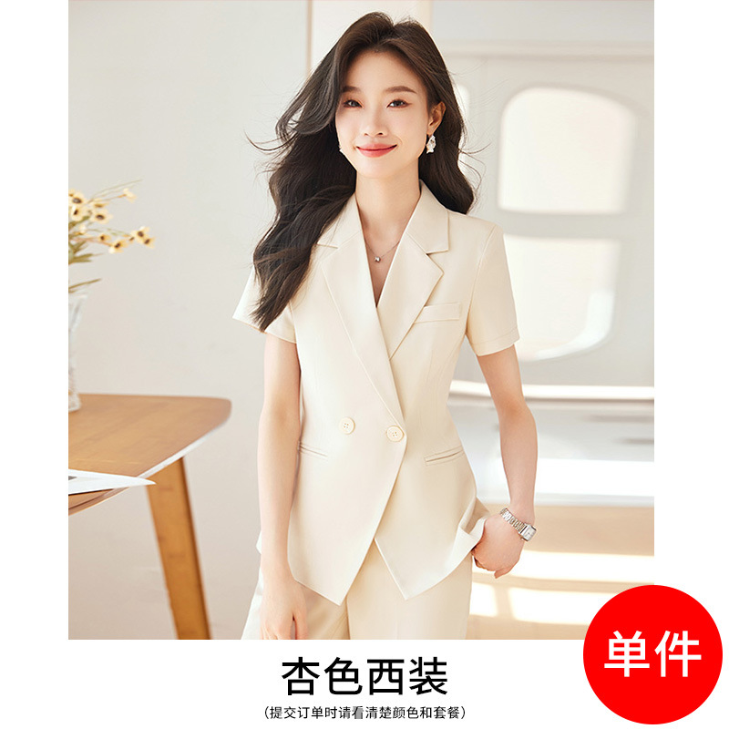 Picture of Black suit jacket women's thin short-sleeved elegant summer new business wear suit women's formal wear work suit