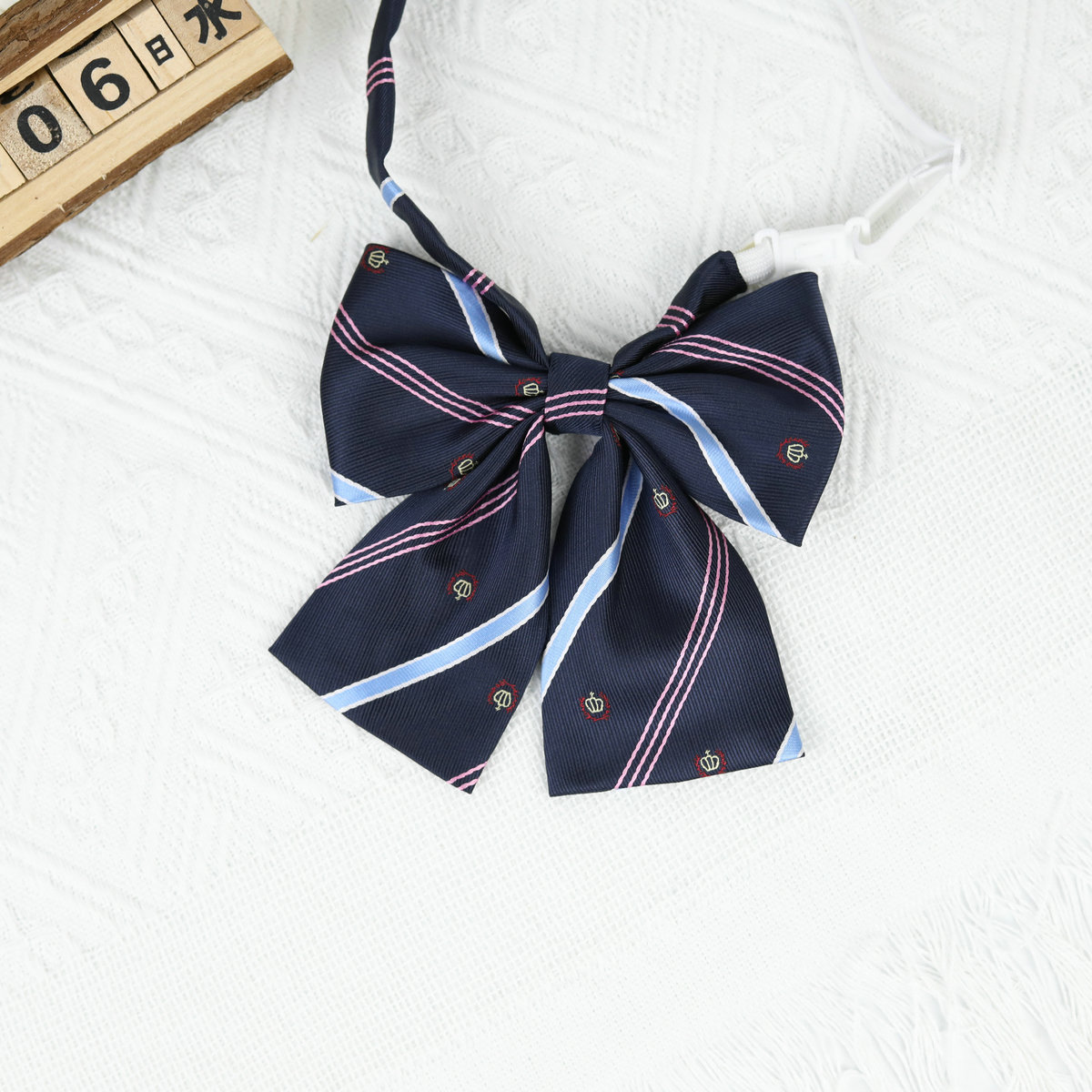 Picture of Jk Japanese Style Uniform Leather-band Free Tie Men's Bow Tie Women's All-match School Style Daily Striped Simple School Uniform