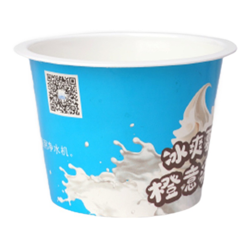 Wholesale disposable yogurt cup 220ml thick pp material plastic wrapping paper plastic cup printable logo