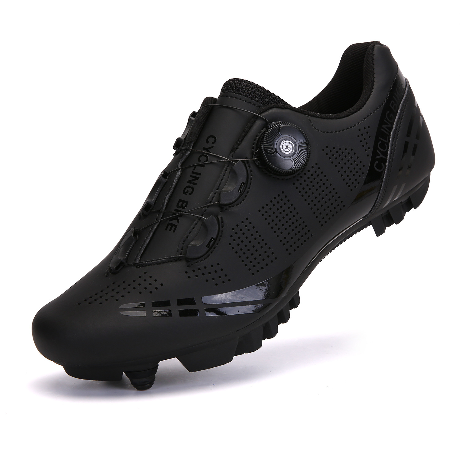 New Style Cycling Shoes with Lock Single Lock Shoes Men and Women Road Bike Booster Shoes Hard Sole Mountain Bike Rubber Sole