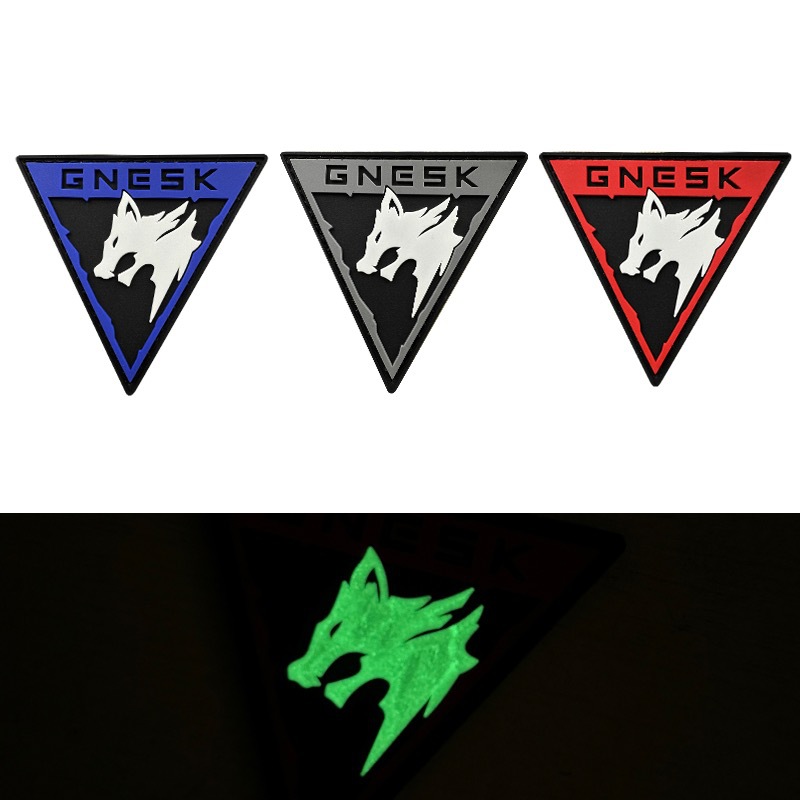 Cross-border in stock PVC soft rubber dark area breakout game surrounding morale chapter black gold international armband white wolf company