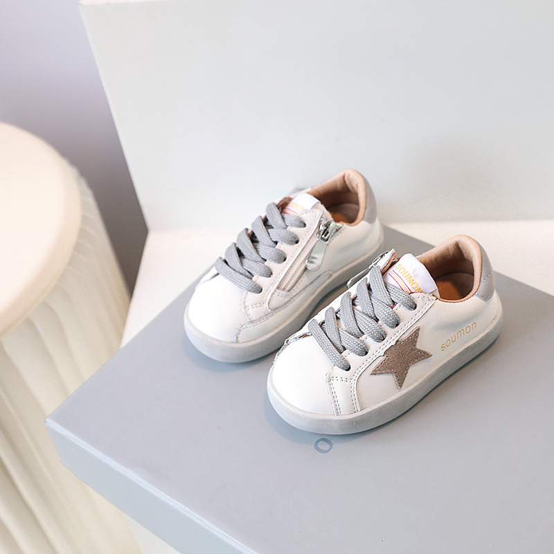 Picture of Children's sneaker 2025 Spring and Autumn Girls' White Shoes Men's Infant Dirty Shoes Baby Toddler Shoes Children's Board Shoes
